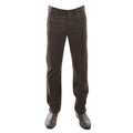 A pair of Rich Brown Thomas Cook Men's Stretch Moleskin Jeans (TCP1237007) (TCP1239007) (TCP1241007) with a leather belt and boots on a white background.