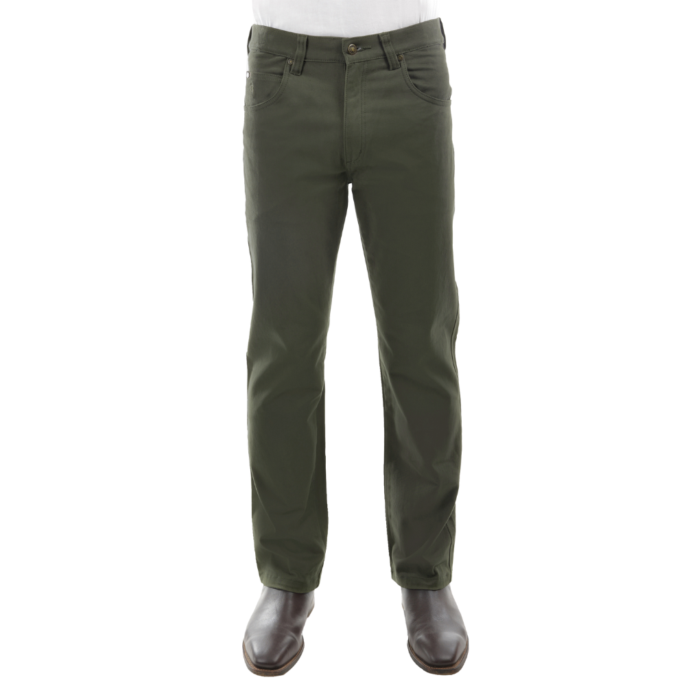 Thomas Cook Mens Stretch Moleskin Jeans (TCP1239007) Olive