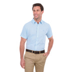Thomas Cook Mens TC Linen S/S Shirt (T6S1121045) Light Blue Marle