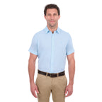 Thomas Cook Mens TC Linen S/S Shirt (T6S1121045) Light Blue Marle