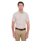 Thomas Cook Mens TC Linen S/S Shirt (T6S1121045) Natural Marle