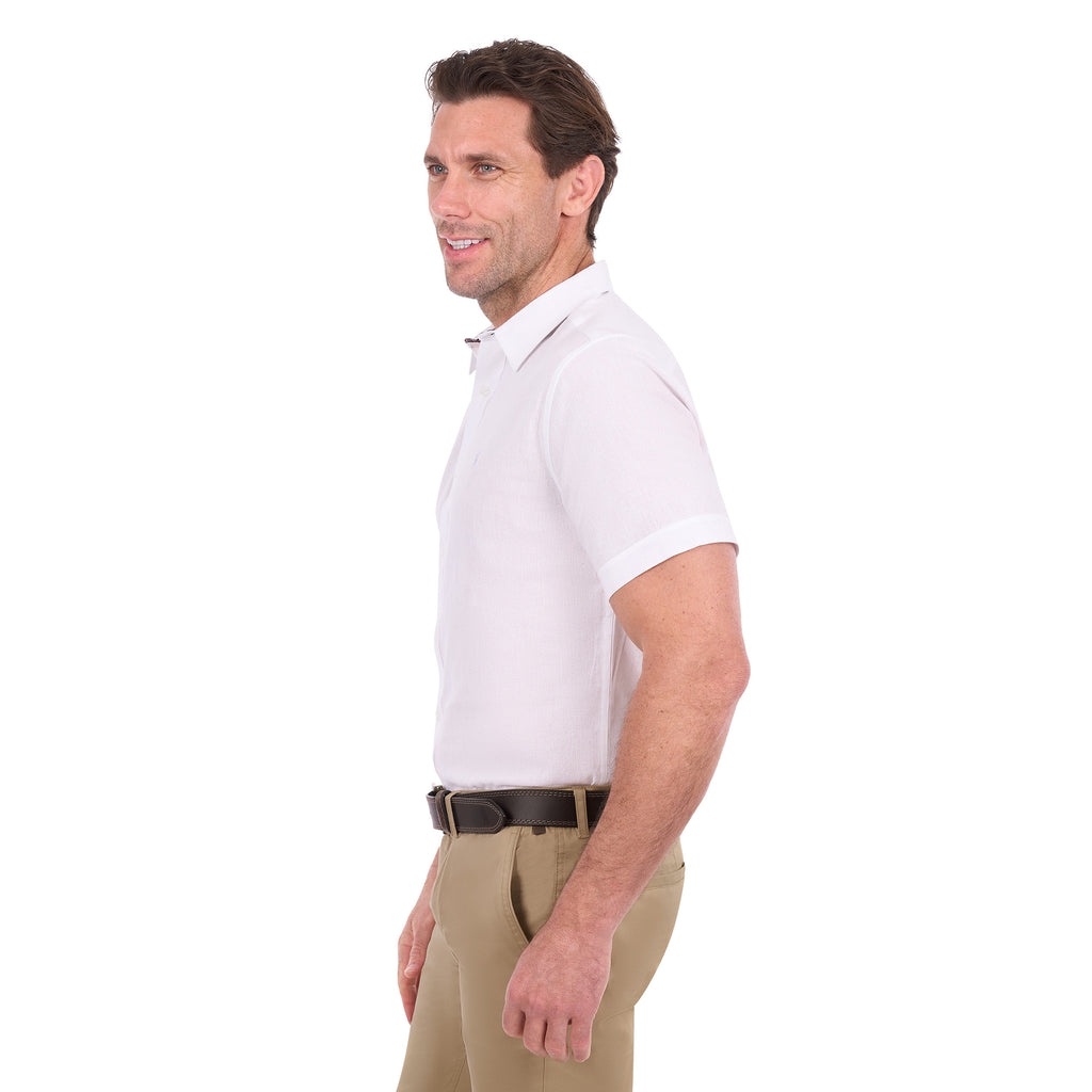 Thomas Cook Mens TC Linen S/S Shirt (T6S1121045) White