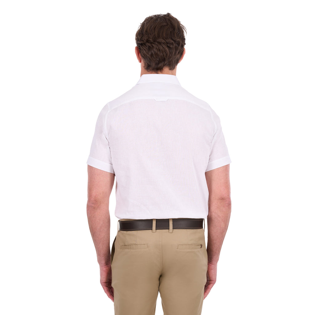Thomas Cook Mens TC Linen S/S Shirt (T6S1121045) White