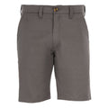 A pair of greystone Thomas Cook Men's Tailored Fit Mossman Comfort Waist Shorts (TCP1306091) with belt loops, a button closure, and front pockets, shown against a plain white background.