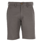 A pair of greystone Thomas Cook Men's Tailored Fit Mossman Comfort Waist Shorts (TCP1306091) with belt loops, a button closure, and front pockets, shown against a plain white background.