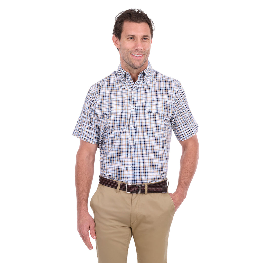 Thomas Cook Mens Ted S/S Shirt (T6S1110041) Navy/Tan
