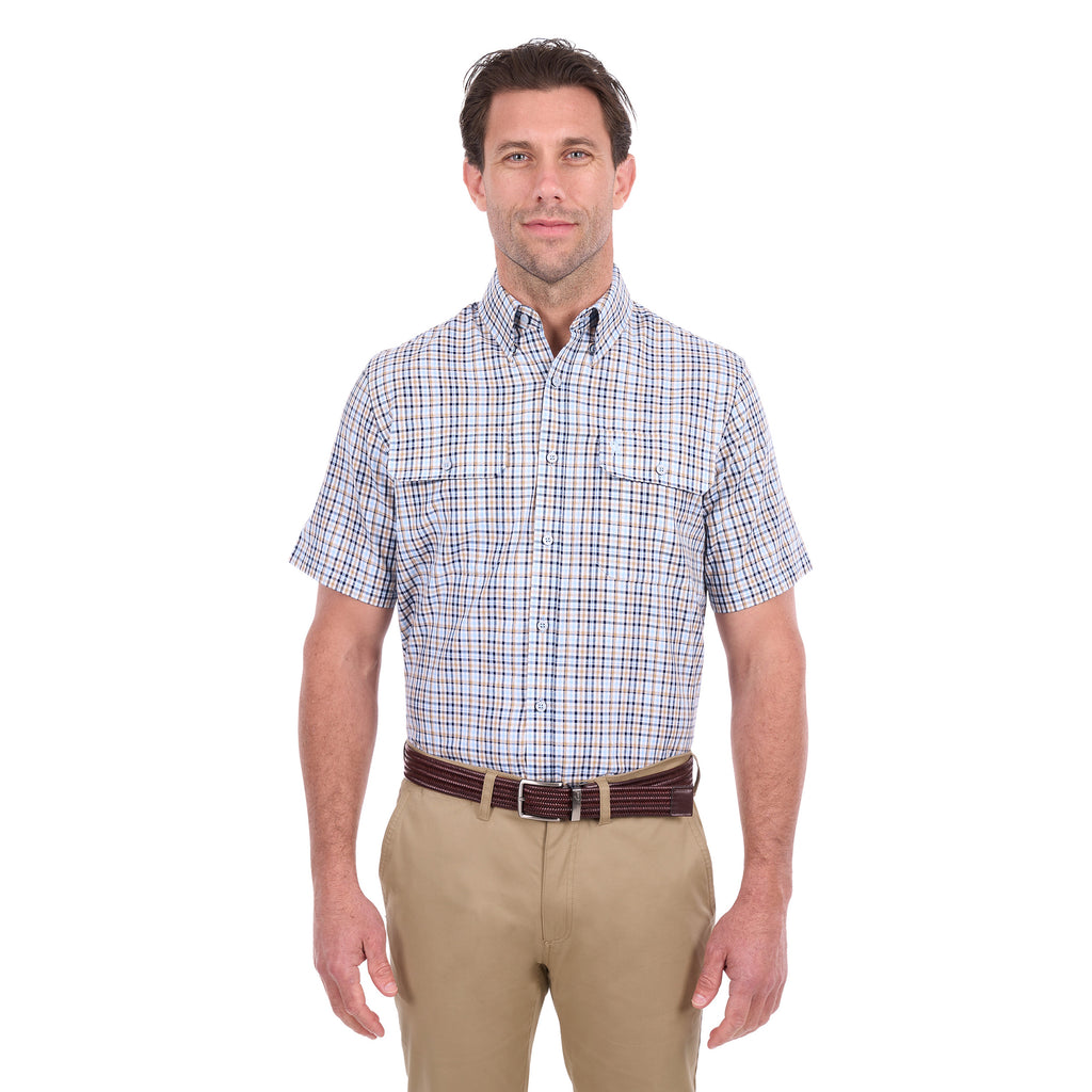 Thomas Cook Mens Ted S/S Shirt (T6S1110041) Navy/Tan