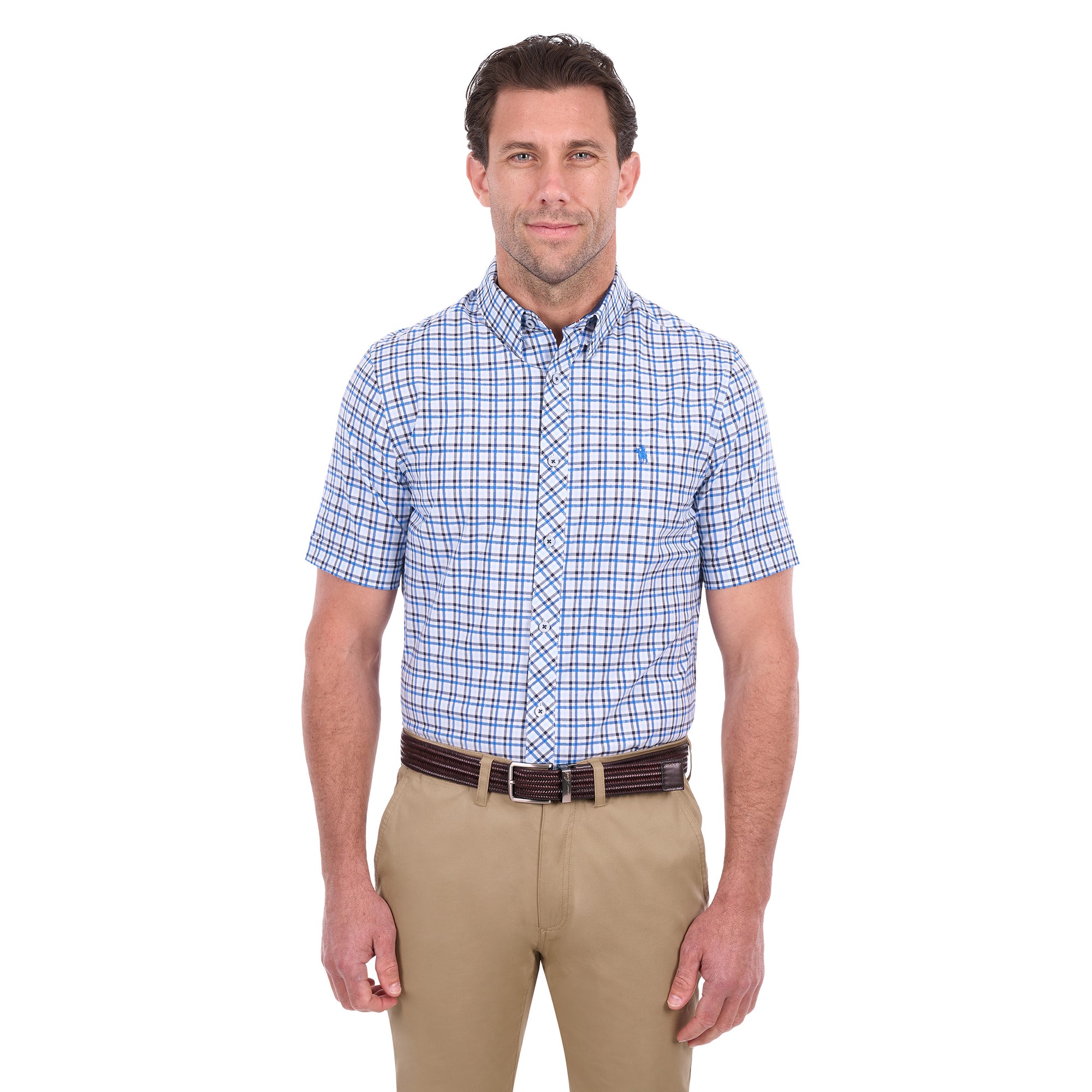 Thomas Cook Mens Theo Tailored S/S Shirt (T6S1121049) Navy/Blue