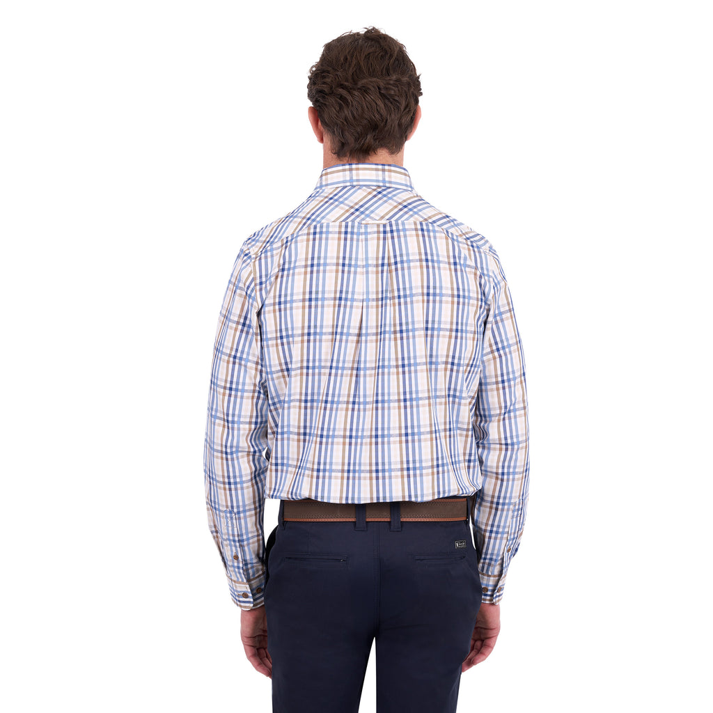 Thomas Cook Mens Tommy L/S Shirt (T6S1115034) Tan/Navy