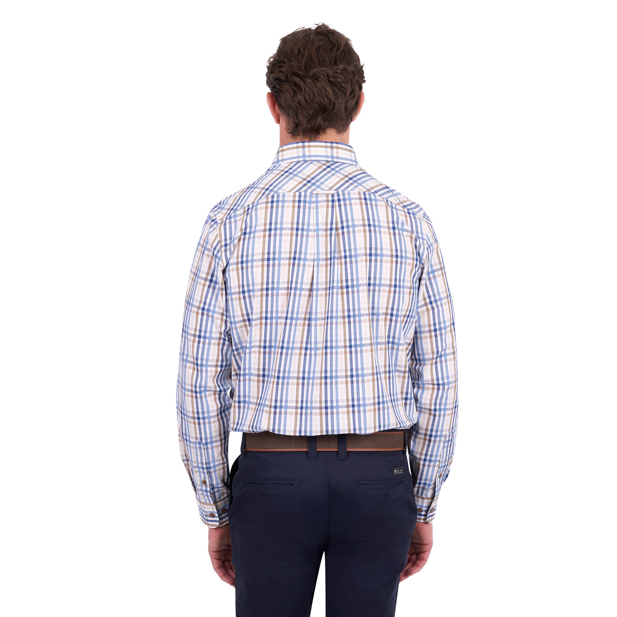 Thomas Cook Mens Tommy L/S Shirt (T6S1115034) Tan/Navy