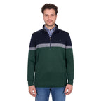 Thomas Cook Mens Troy 1/4 Zip Jumper (T6W1523003) Navy/Green Marle