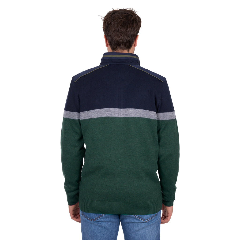 Thomas Cook Mens Troy 1/4 Zip Jumper (T6W1523003) Navy/Green Marle