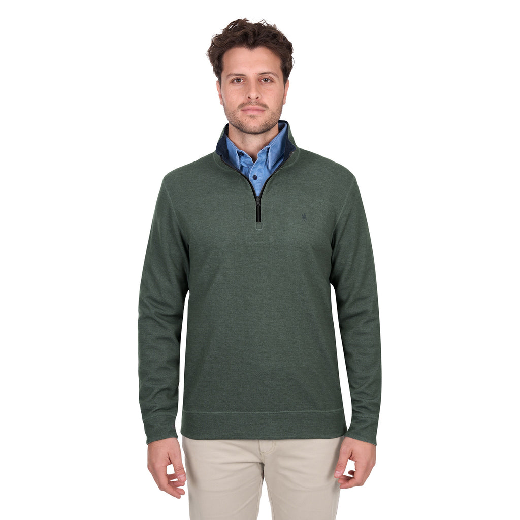 Thomas Cook Mens Vic Reversible 1/4 Zip Jumper (T6W1531173) Green/Navy