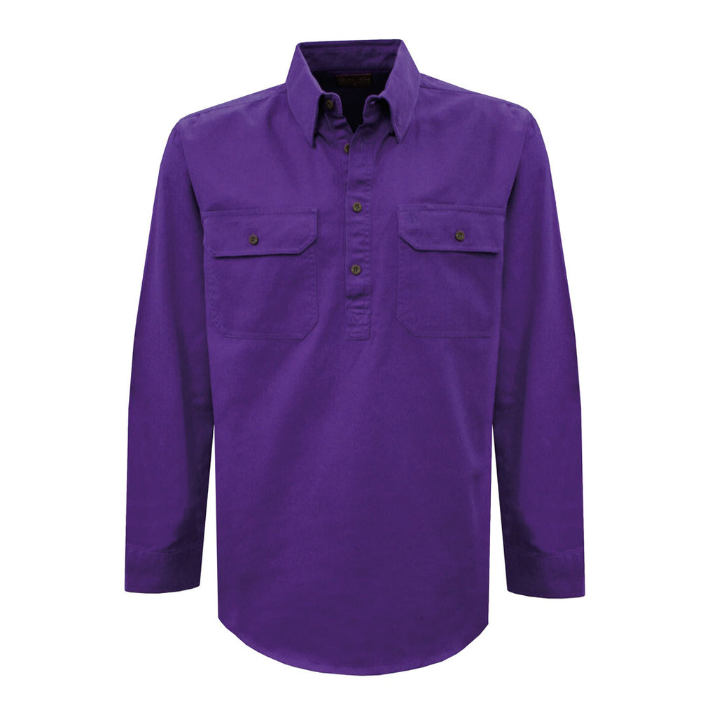 Thomas Cook Unisex Light Drill 1-2 Button LS Shirt  (TCP1126005)