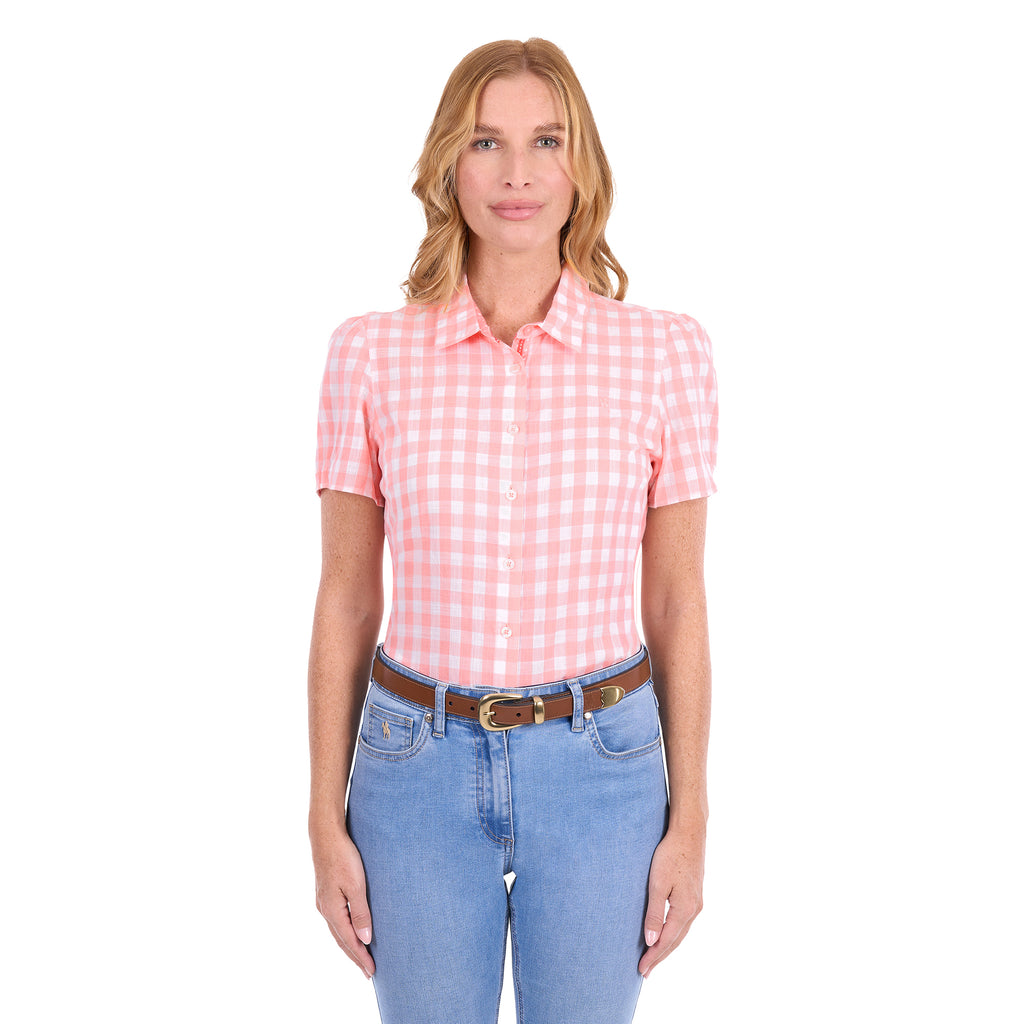 Thomas Cook Womens Agnes S/S Shirt (T6S2113074) Peach/White