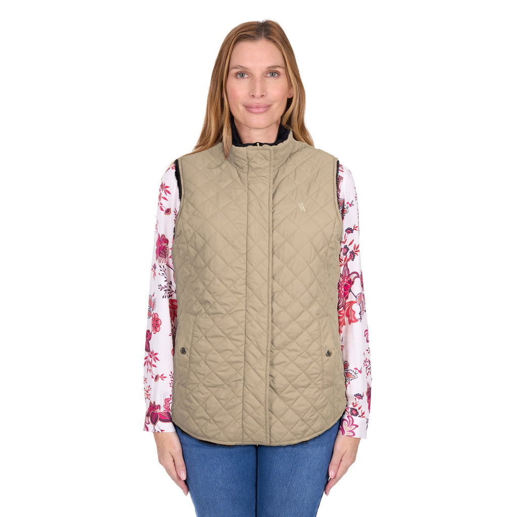 Thomas Cook Womens Astrid Reversible Vest (T6W2616058) Tan/Navy