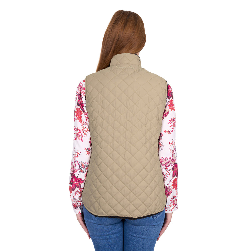 Thomas Cook Womens Astrid Reversible Vest (T6W2616058) Tan/Navy