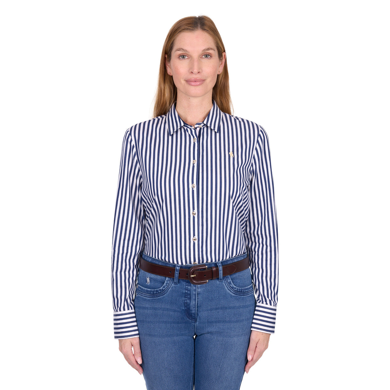 Thomas Cook Womens Celine L/S Shirt (T6W2130085) Navy/White