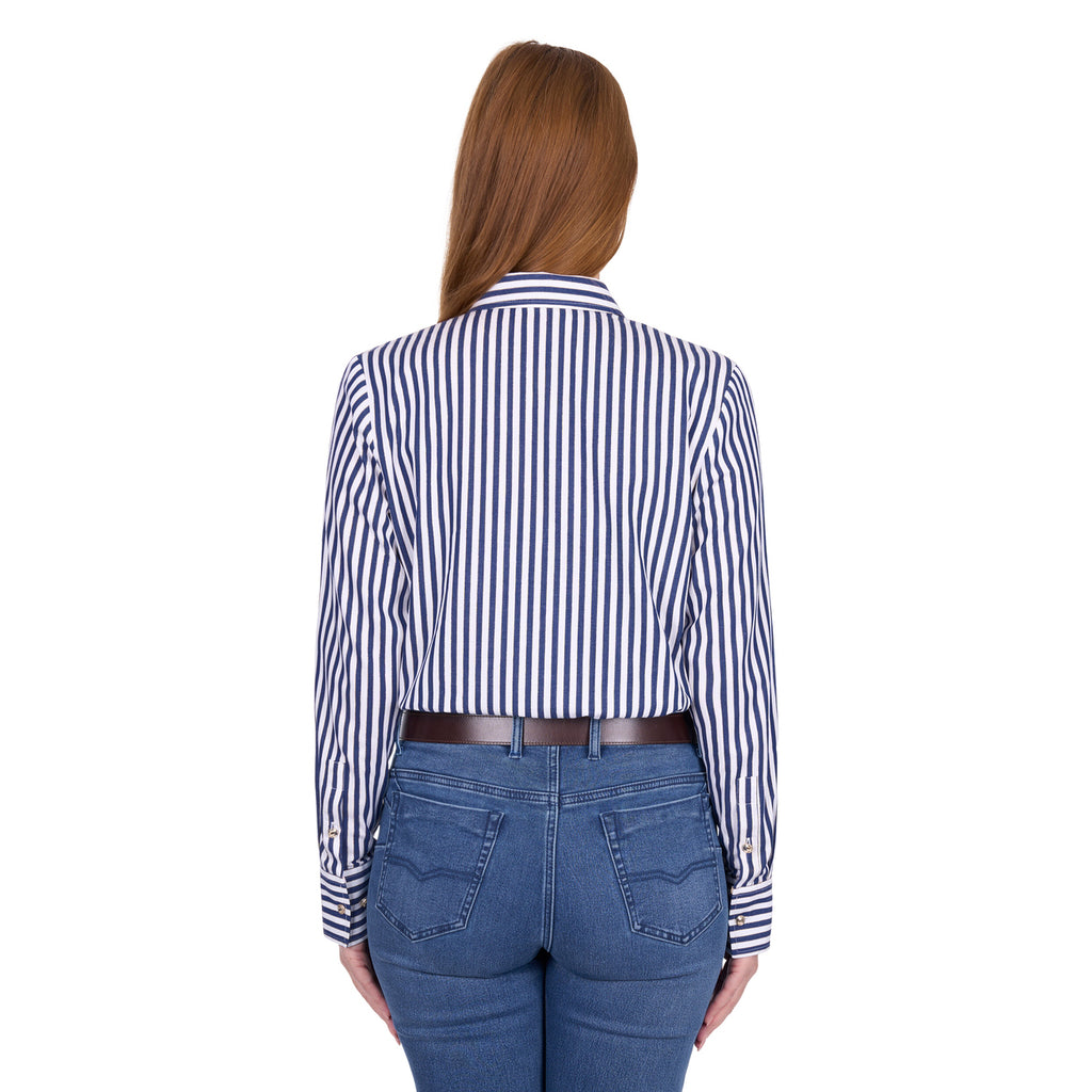 Thomas Cook Womens Celine L/S Shirt (T6W2130085) Navy/White