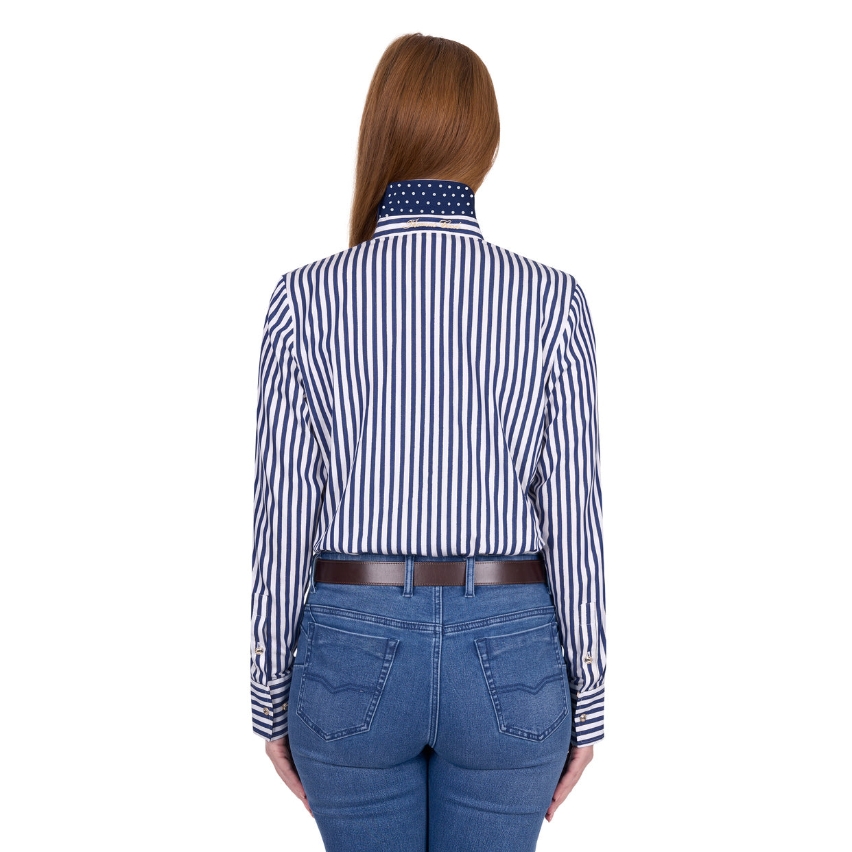 Thomas Cook Womens Celine L/S Shirt (T6W2130085) Navy/White