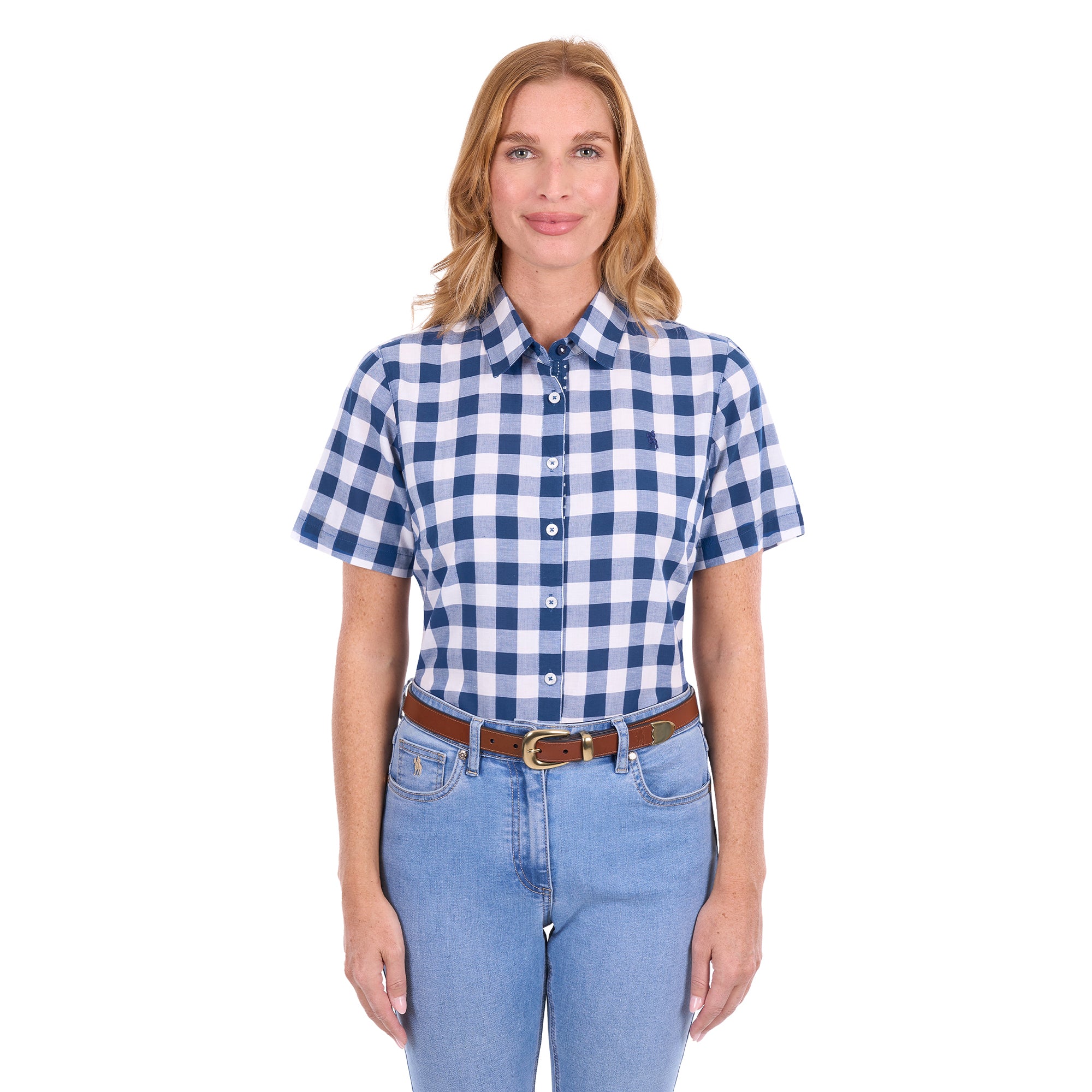 Thomas Cook Womens Dianna S/S Shirt (T6S2125087) Blue/White
