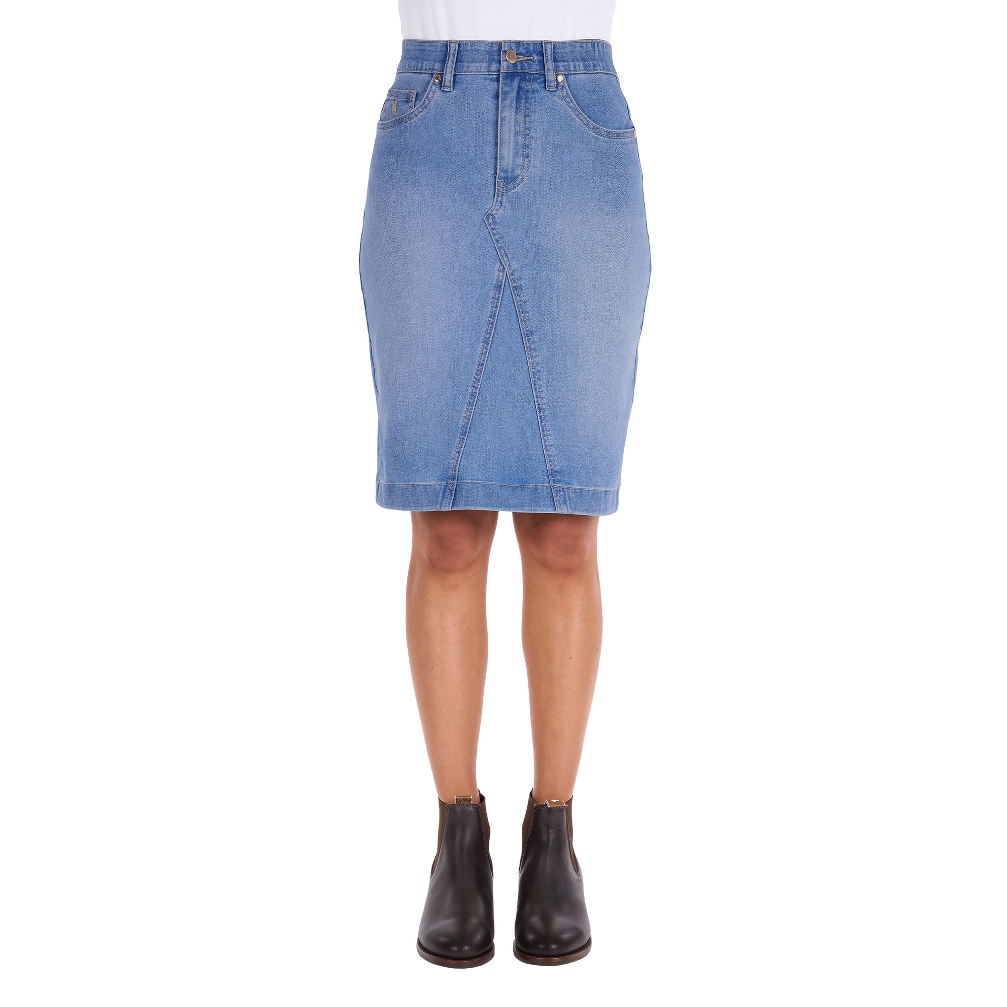 Thomas Cook Womens Ebony Denim Skirt (T6S2410064) Light Wash