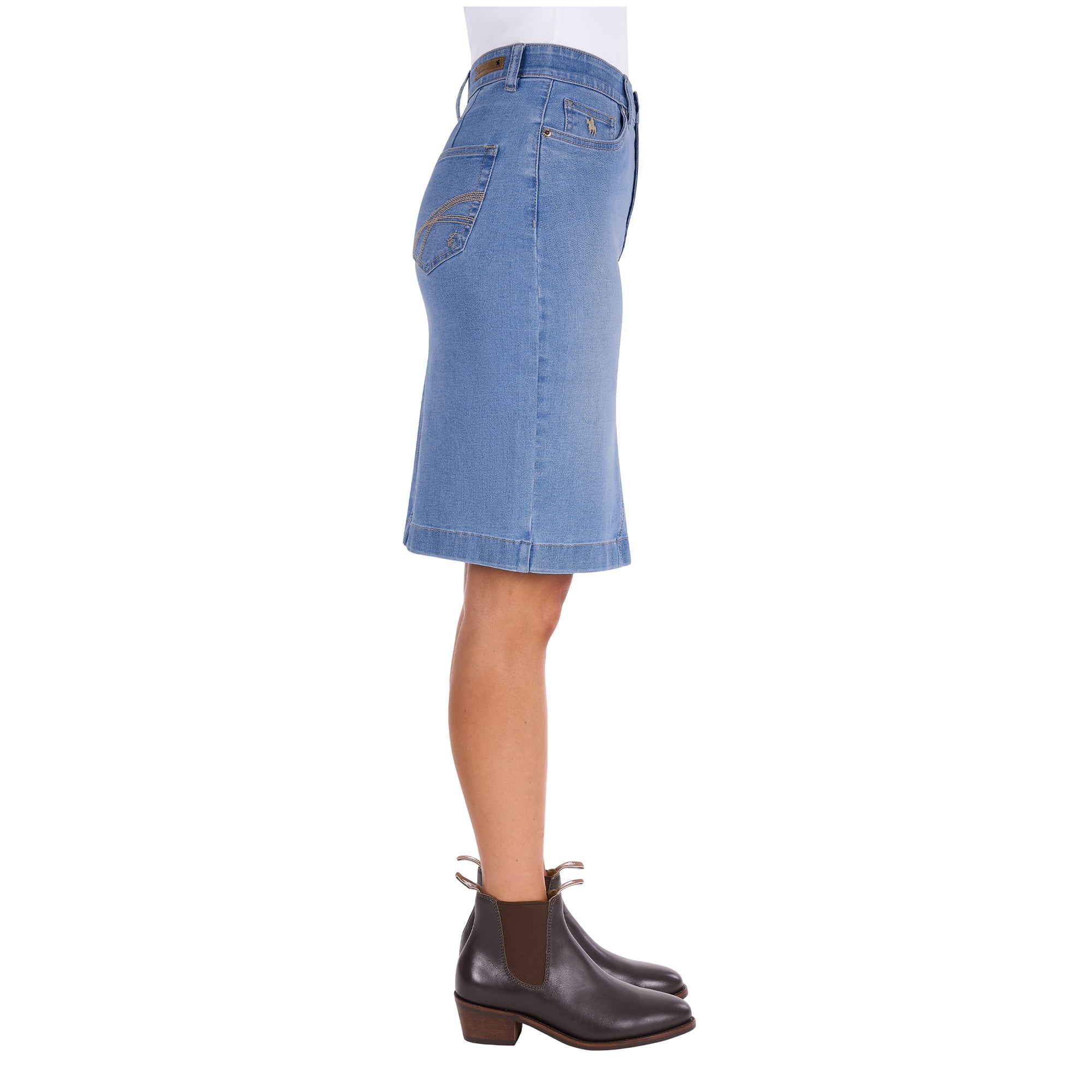 Thomas Cook Womens Ebony Denim Skirt (T6S2410064) Light Wash