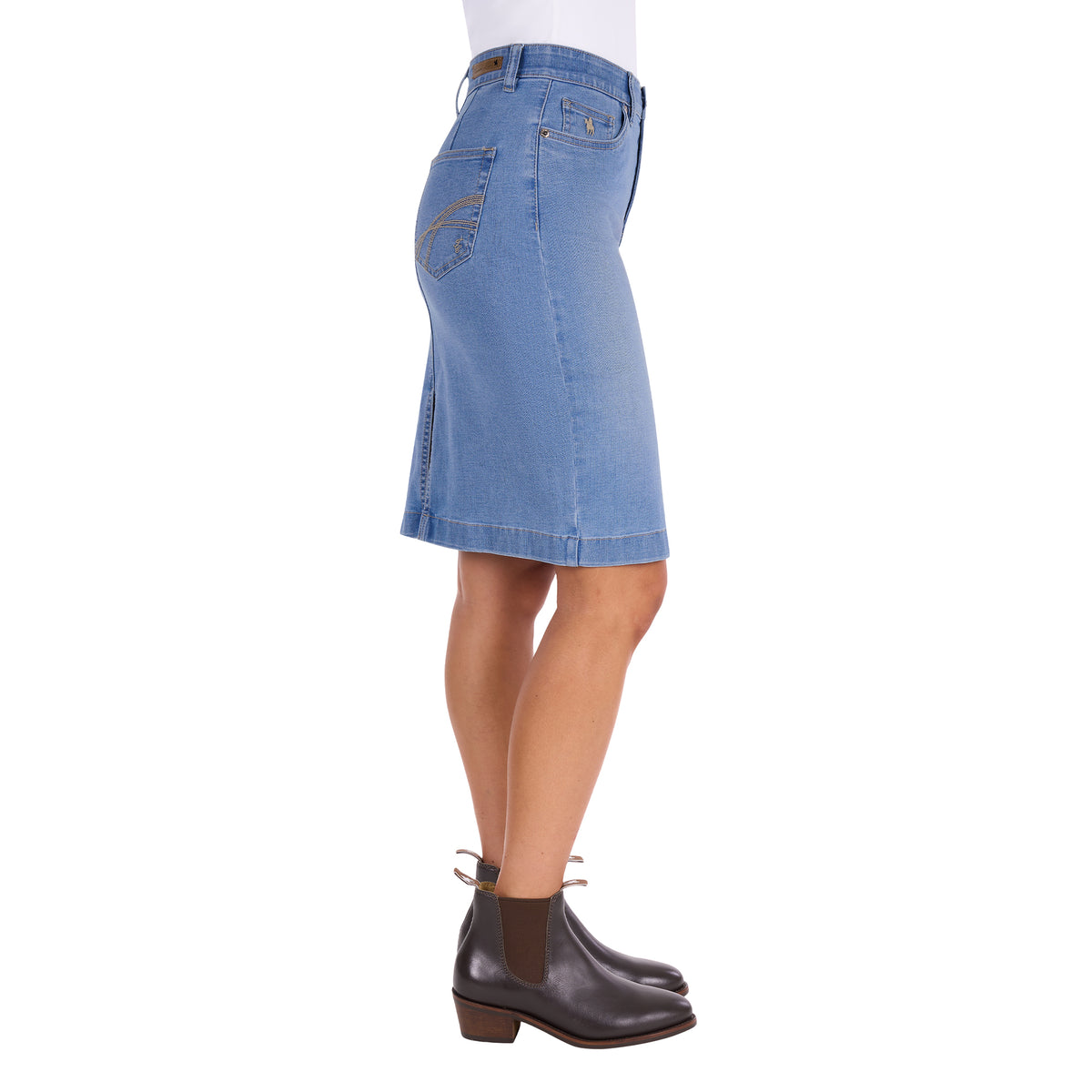 Thomas Cook Womens Ebony Denim Skirt (T6S2410064) Light Wash