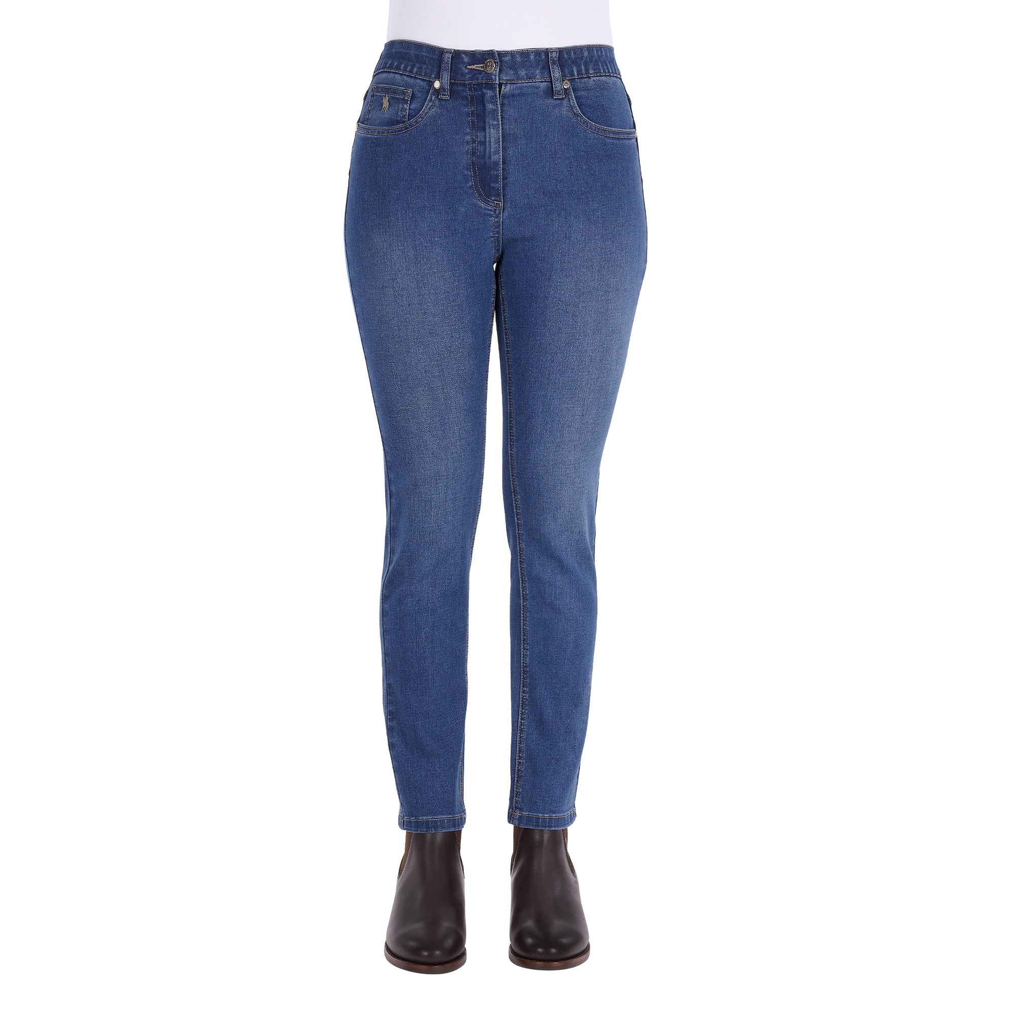 Thomas Cook Womens Ebony Slim Leg Jeans (T6S2218064) Mid Wash