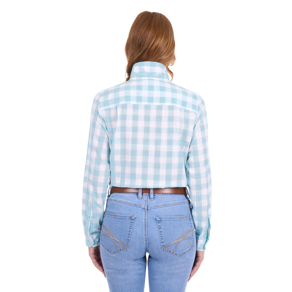 Thomas Cook Womens Eliza L/S Shirt (T6S2130065) Pastel Turquoise/White