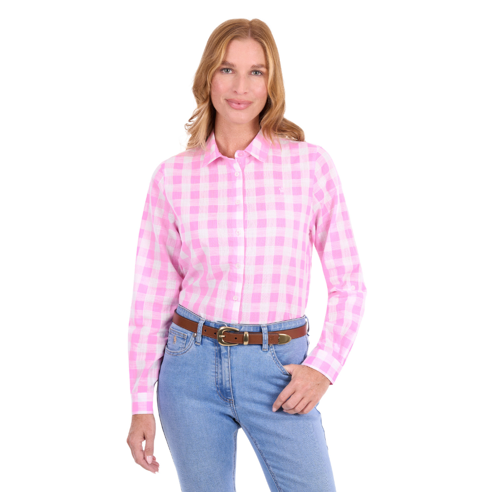 Thomas Cook Womens Eliza L/S Shirt (T6S2130065) Pink/White