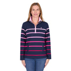 Thomas Cook Womens Gemma 1/4 Zip Rugby (T6W2527075) Pink/Navy