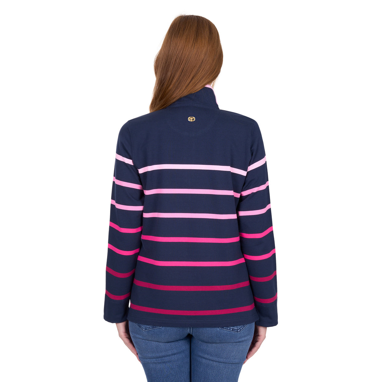 Thomas Cook Womens Gemma 1/4 Zip Rugby (T6W2527075) Pink/Navy