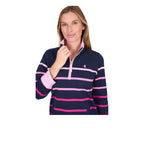 Thomas Cook Womens Gemma 1/4 Zip Rugby (T6W2527075) Pink/Navy