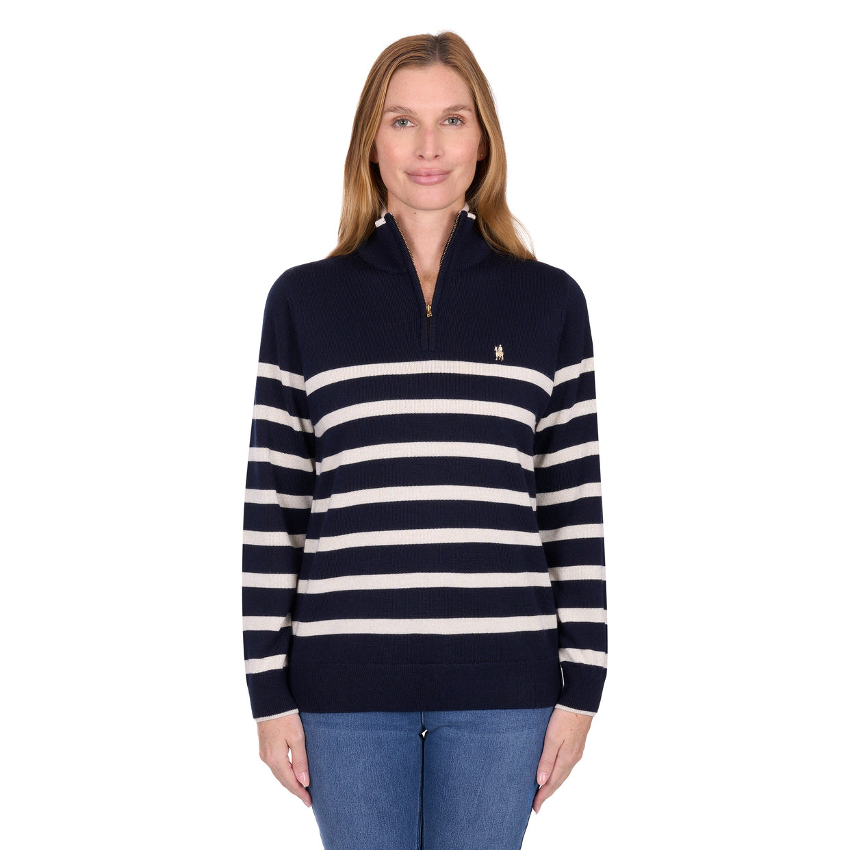 Thomas Cook Womens Jeanette 1/4 Zip Knit Jumper (T6W2505061) Navy