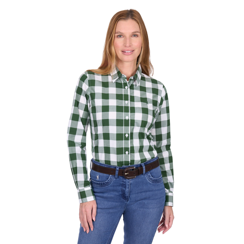 Thomas Cook Womens Judy L/S Shirt (T6W2110059) Green/White