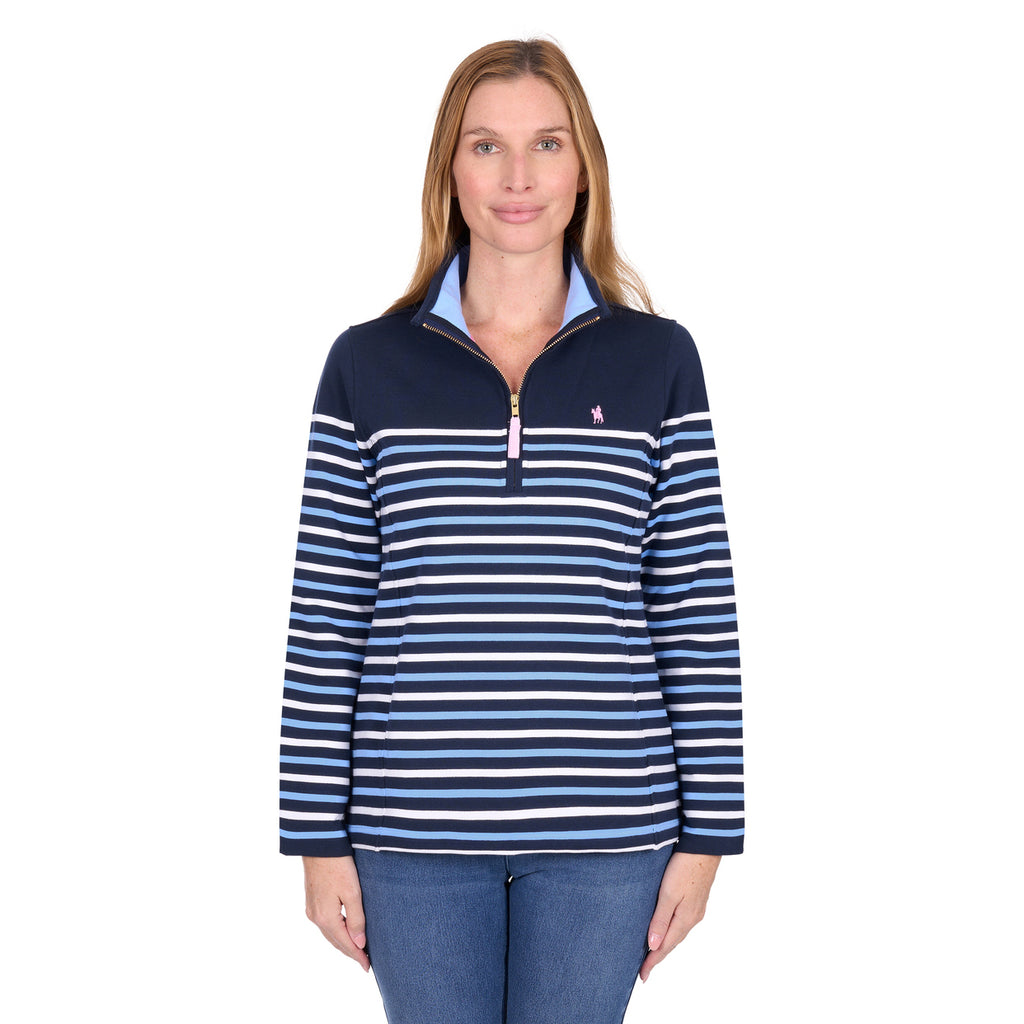 Thomas Cook Womens Lexi 1/4 Zip Rugby (T6W2527078) Blue/Navy