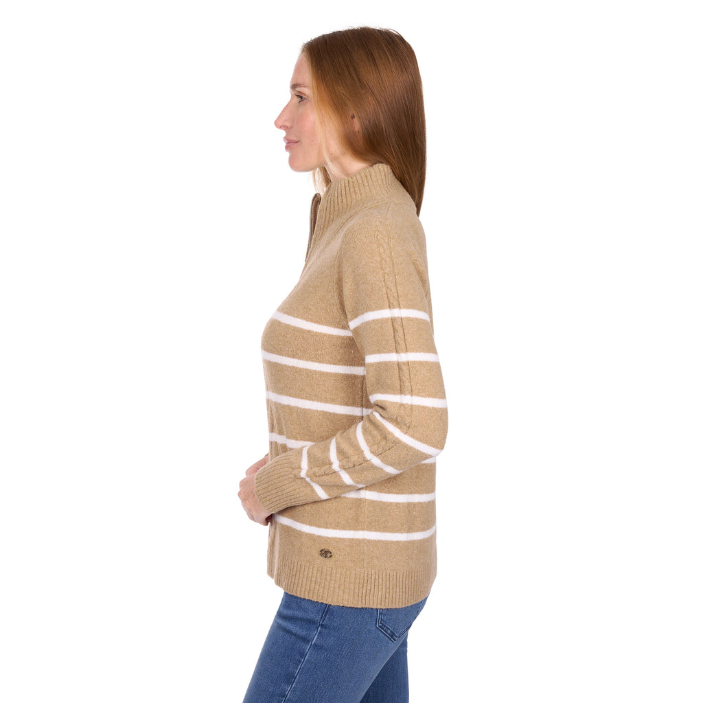 Thomas Cook Womens Luna 1/4 Zip Jumper (T6W2563096) Tan Marle