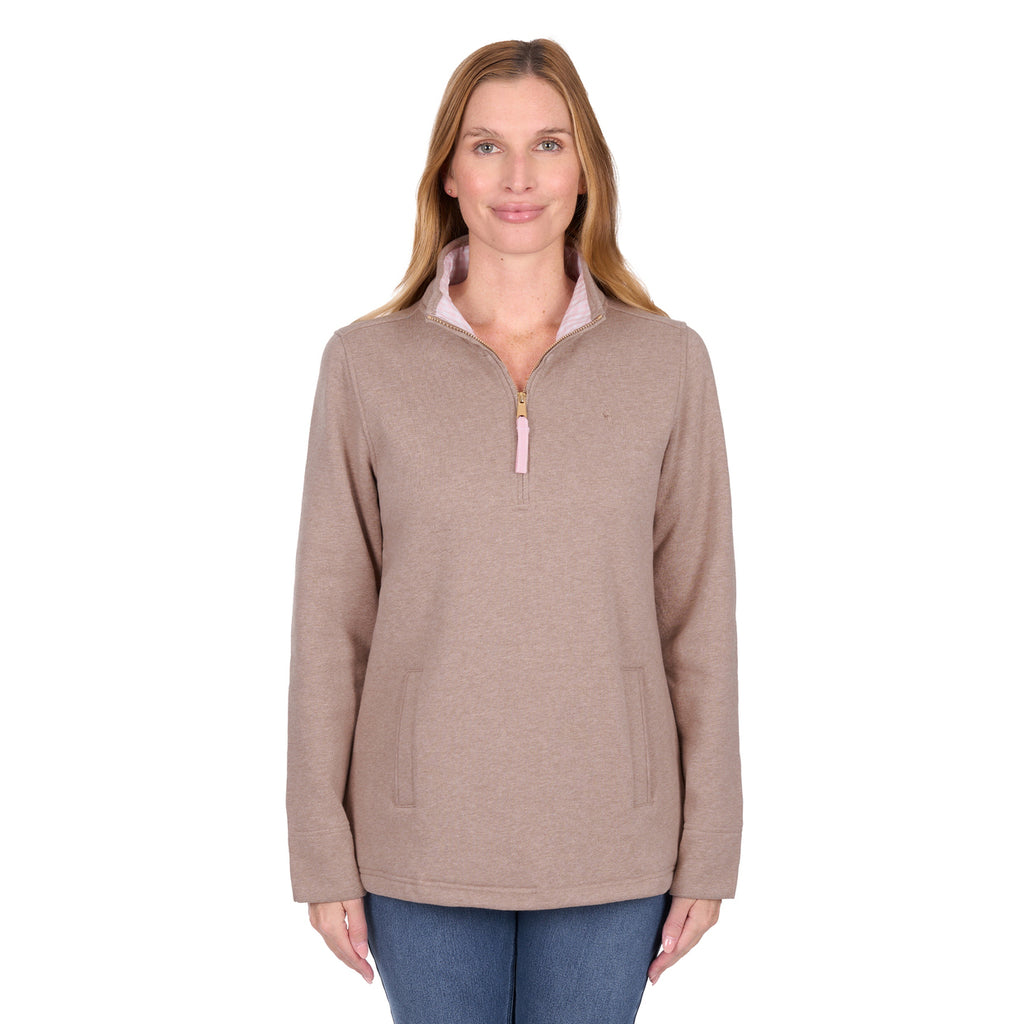 Thomas Cook Womens Lydia 1/4 Zip Rugby (TCP2528082) Taupe Marle