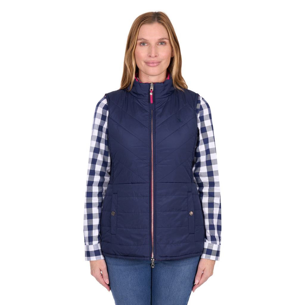 Thomas Cook Womens Mayfield Reversible Vest (T6W2620056) Hot Pink/Navy