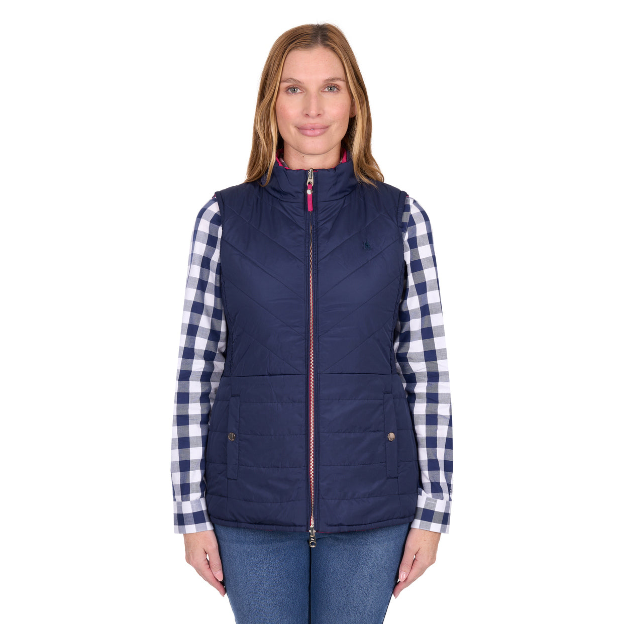 Thomas Cook Womens Mayfield Reversible Vest (T6W2620056) Hot Pink/Navy