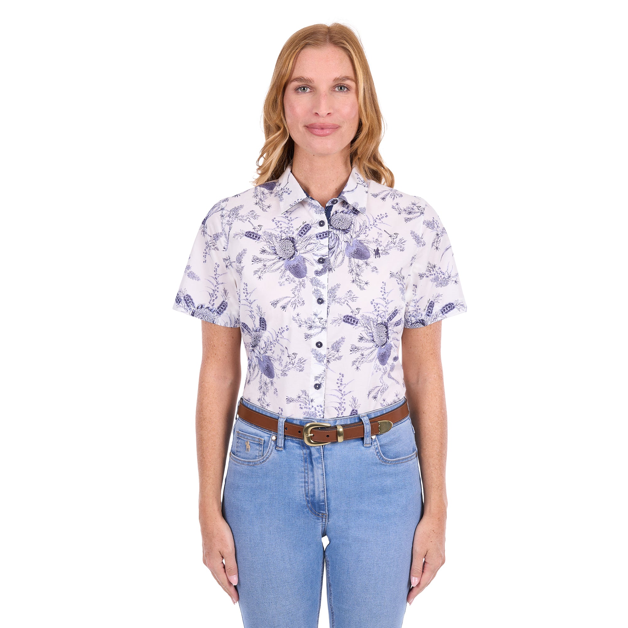Thomas Cook Womens Mia S/S Shirt (T6S2125078) Navy/White