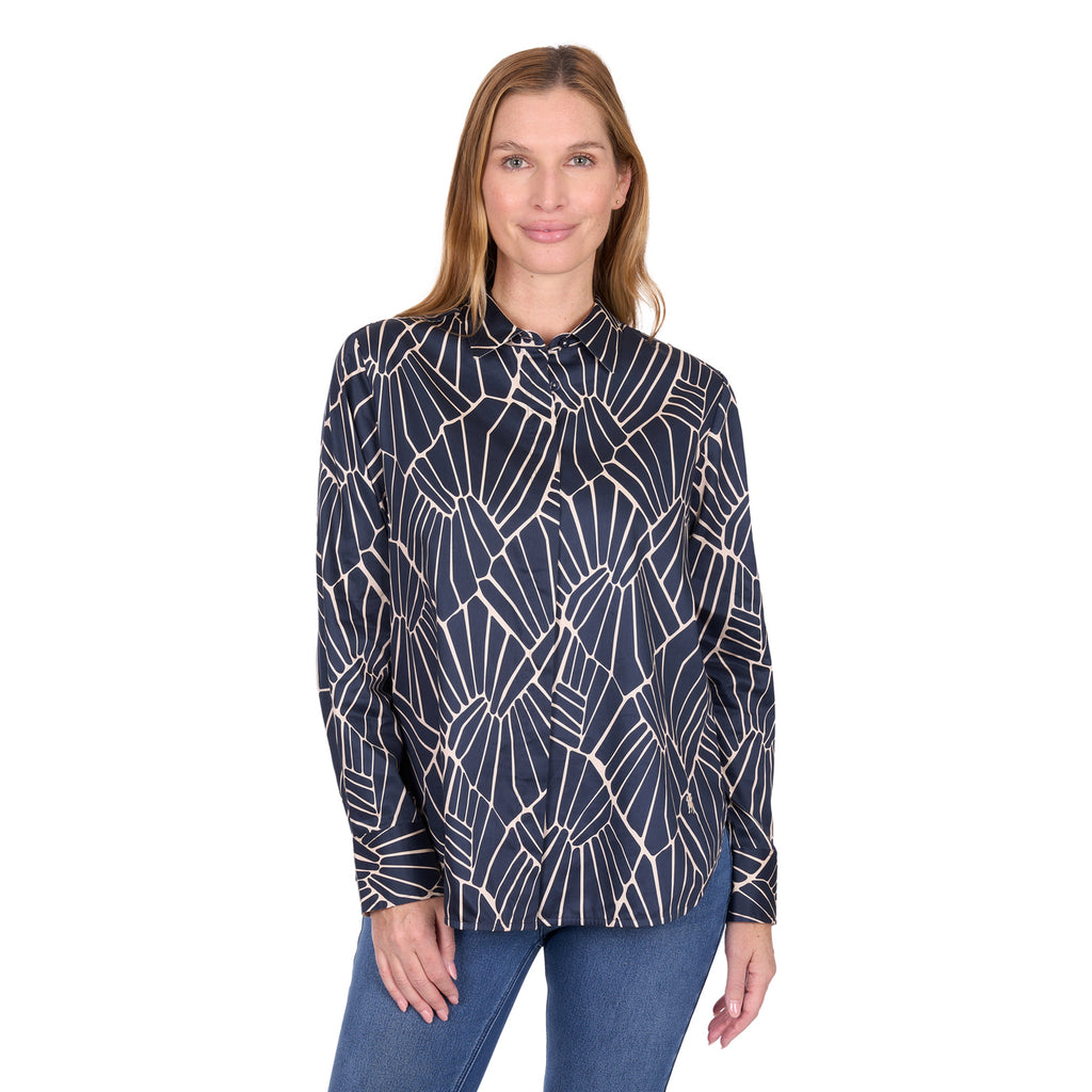 Thomas Cook Womens Narelle L/S Shirt (T6W2124069) Navy/Tan