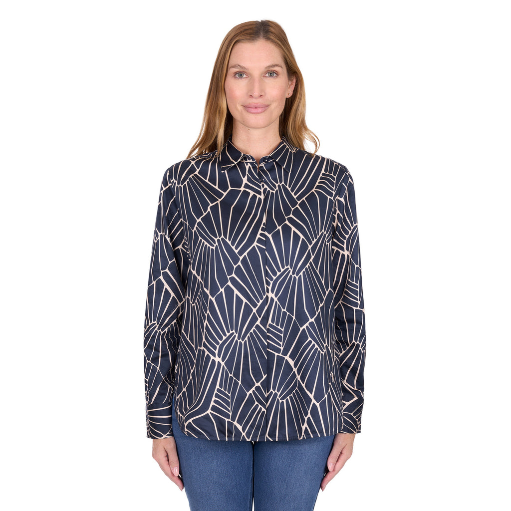 Thomas Cook Womens Narelle L/S Shirt (T6W2124069) Navy/Tan