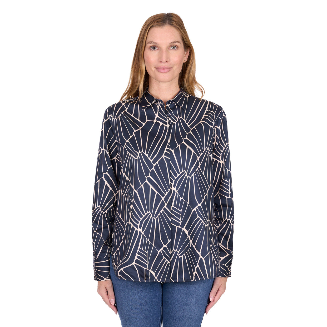 Thomas Cook Womens Narelle L/S Shirt (T6W2124069) Navy/Tan