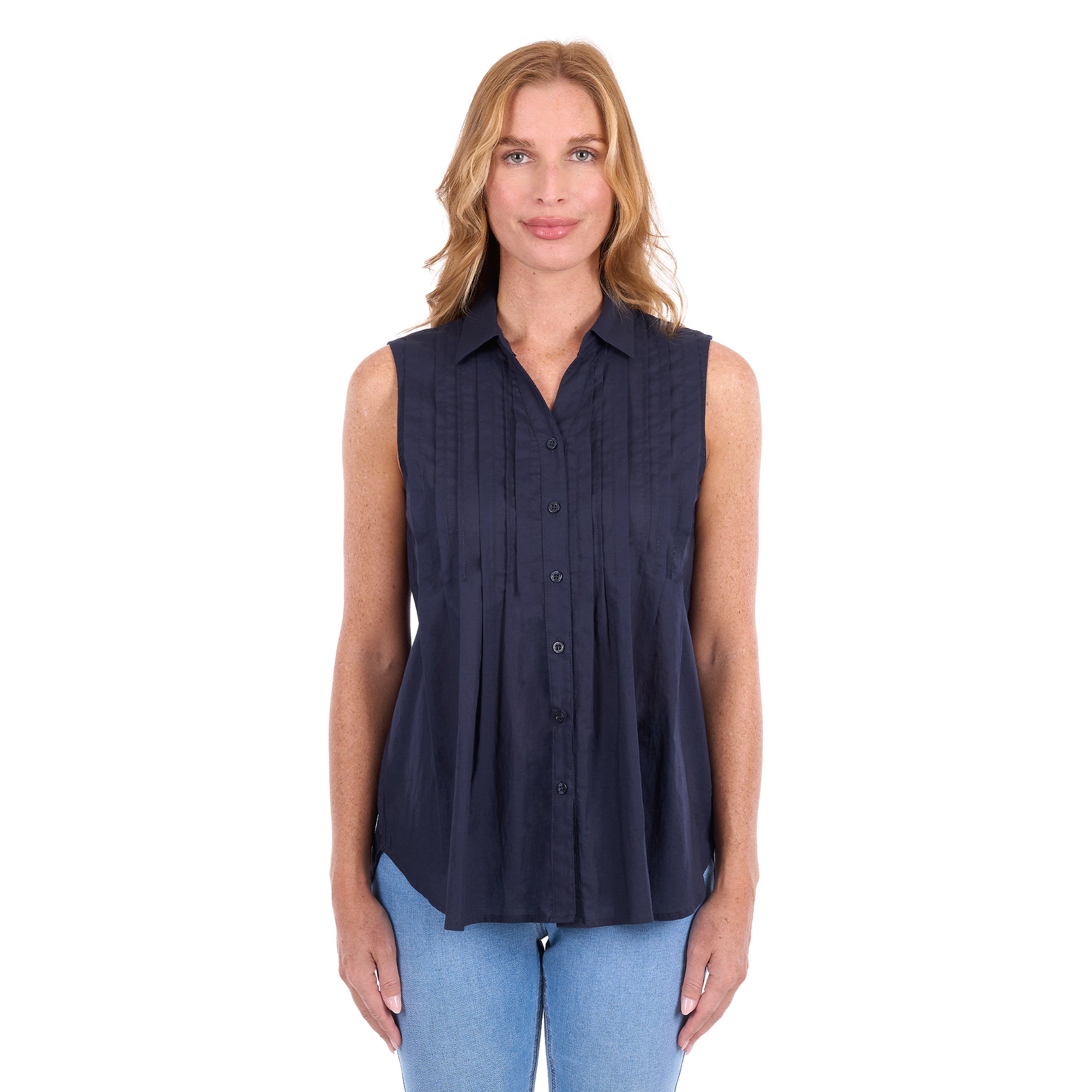 Thomas Cook Womens Pearl Sleeveless Shirt (T6S2116090) Navy