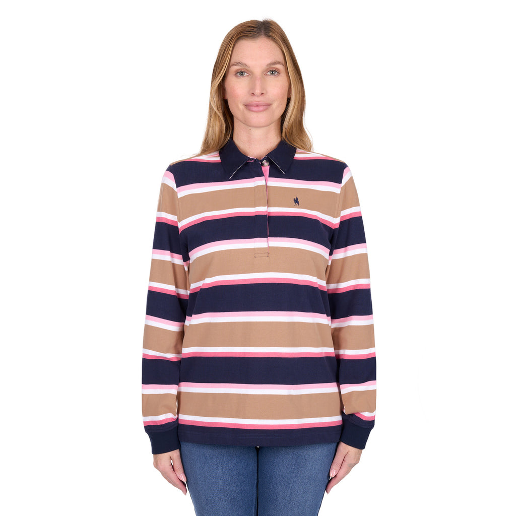 Thomas Cook Womens Ruth Rugby (T6W2506074) Tan/Pink