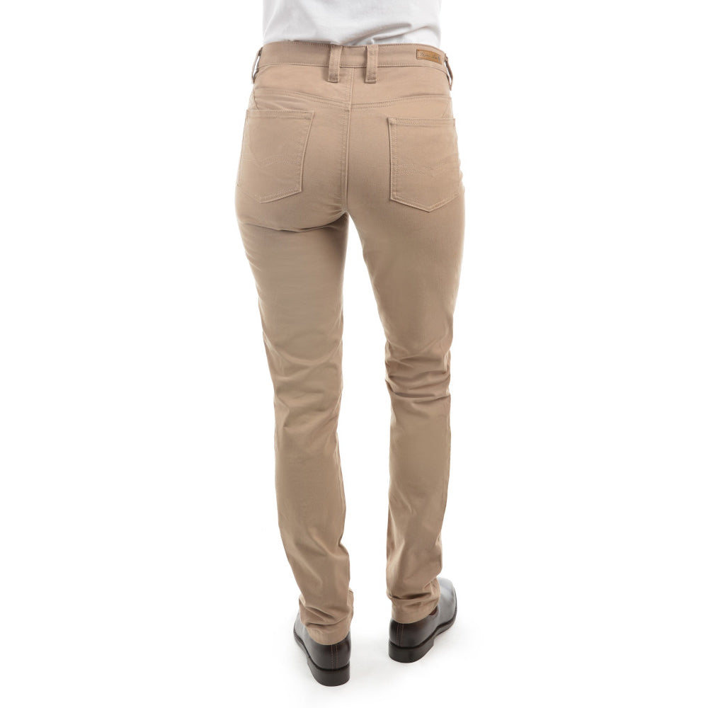Thomas Cook Womens Stretch Moleskin Wonder Jeans Mid-Reg-Slim (TCP2228007) 32Leg Sand Back