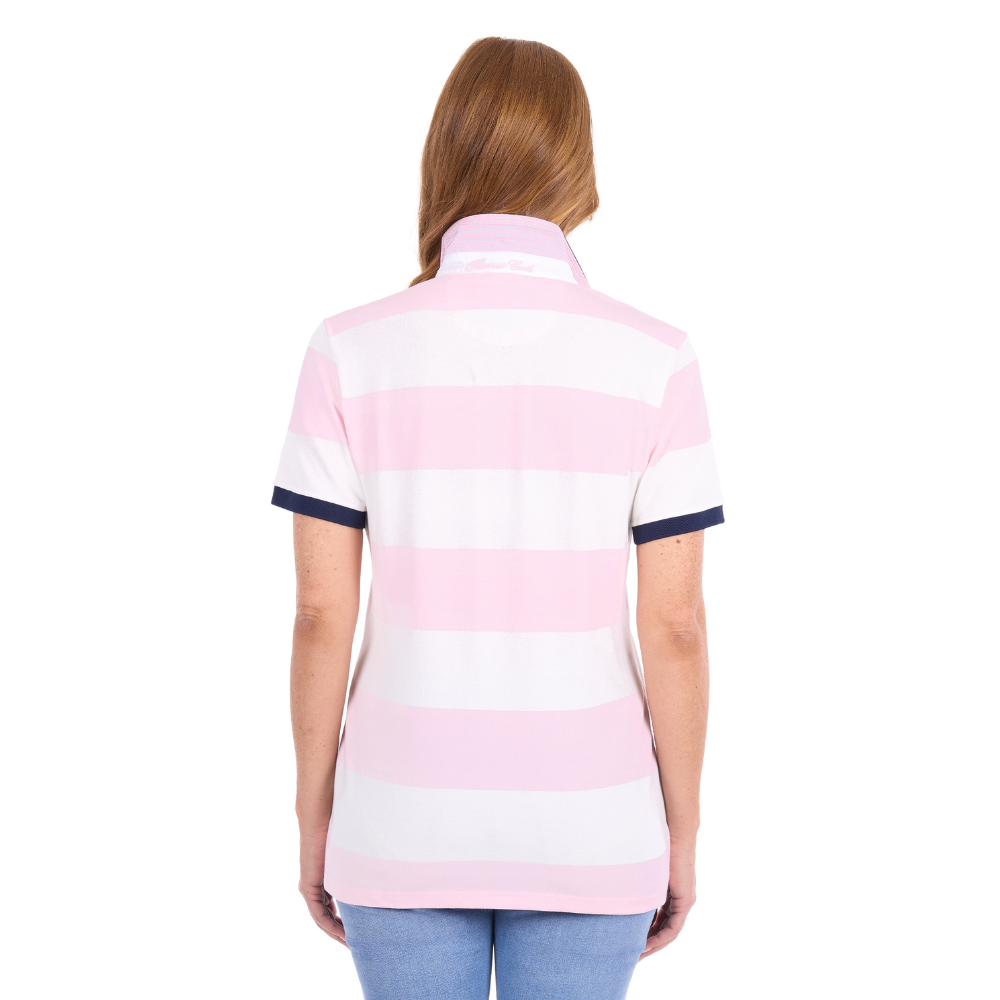 Thomas Cook Womens Tessa S/S Polo (T6S2523054) Pale Pink/White