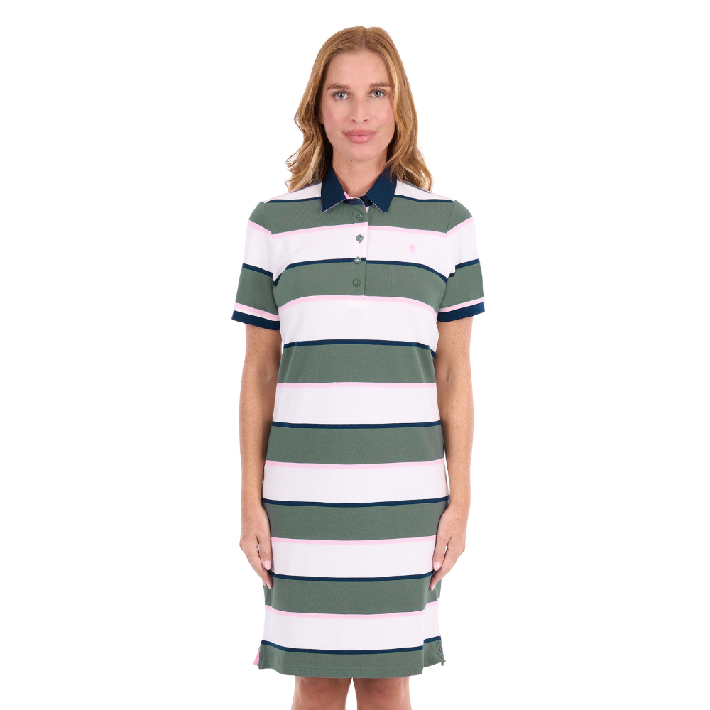 Thomas Cook Womens Trisha S/S Polo Dress (T6S2411059) Khaki Multi